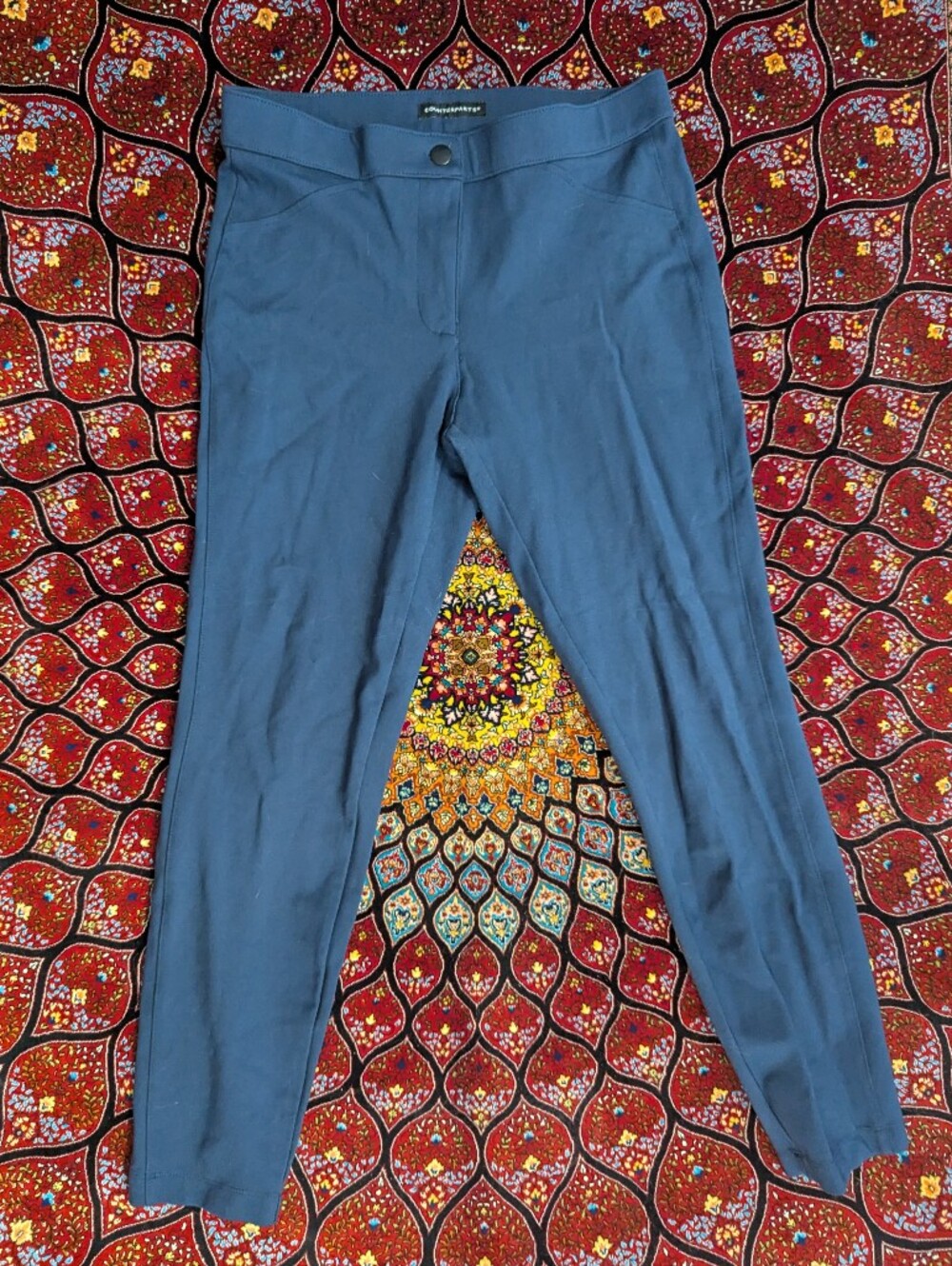 Counterparts Blue High Rise Cropped Capri Pants Size Medium M NWOT